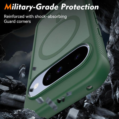 For Google Pixel 11 / 11 Pro Starry Sky Matte Magnetic TPU Hybrid PC Phone Case - Green - EDA010204202C