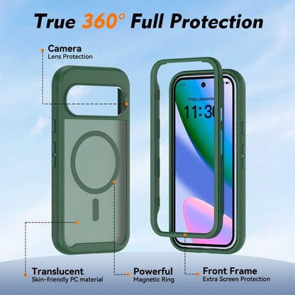 For Google Pixel 11 / 11 Pro Starry Sky Matte Magnetic TPU Hybrid PC Phone Case - Green - EDA010204202C