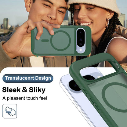 For Google Pixel 11 / 11 Pro Starry Sky Matte Magnetic TPU Hybrid PC Phone Case - Green - EDA010204202C