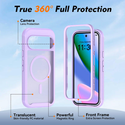 For Google Pixel 11 / 11 Pro Starry Sky Matte Magnetic TPU Hybrid PC Phone Case - Purple - EDA010204202D