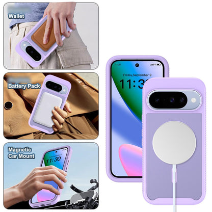 For Google Pixel 11 / 11 Pro Starry Sky Matte Magnetic TPU Hybrid PC Phone Case - Purple - EDA010204202D
