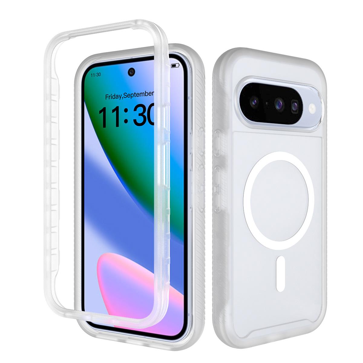 For Google Pixel 11 / 11 Pro Starry Sky Matte Magnetic TPU Hybrid PC Phone Case - Matte Transparent - EDA010204202E