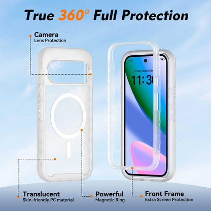 For Google Pixel 11 / 11 Pro Starry Sky Matte Magnetic TPU Hybrid PC Phone Case - Matte Transparent - EDA010204202E