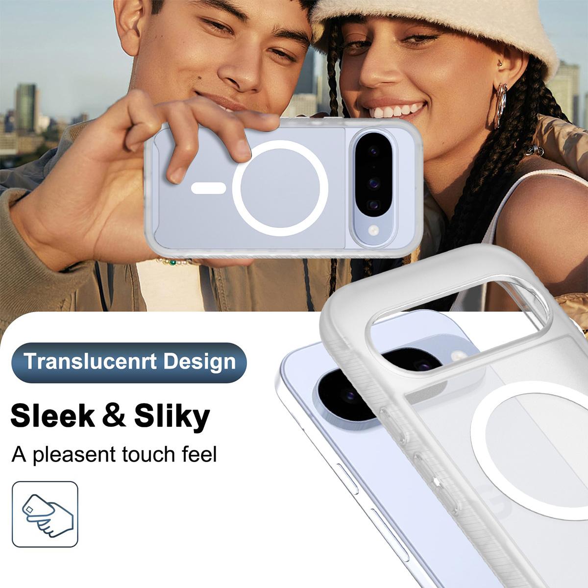 For Google Pixel 11 / 11 Pro Starry Sky Matte Magnetic TPU Hybrid PC Phone Case - Matte Transparent - EDA010204202E