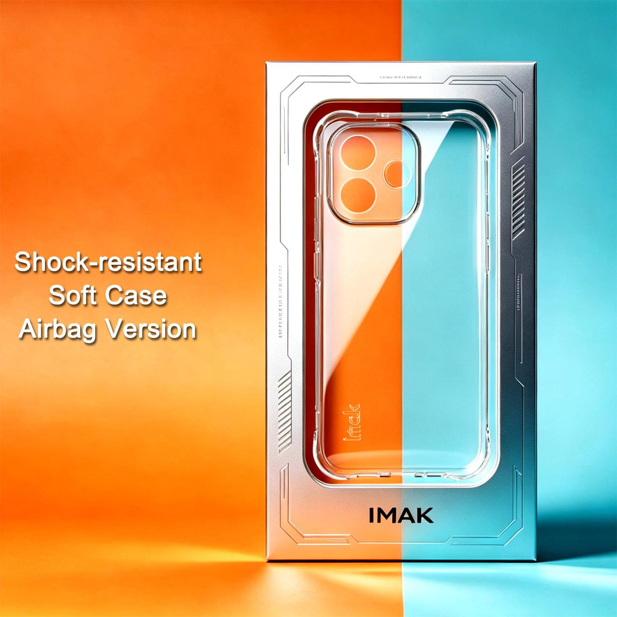 For Redmi Note 17 4G / 5G Global 169.7mm imak Shockproof Airbag TPU Phone Case - Transparent - EDA010205804A