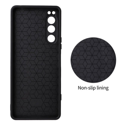 For Sony Xperia 5 IV Precise Cutout Carbon Fiber Texture Vegan Leather Phone Case - Grey - EDA010206105C