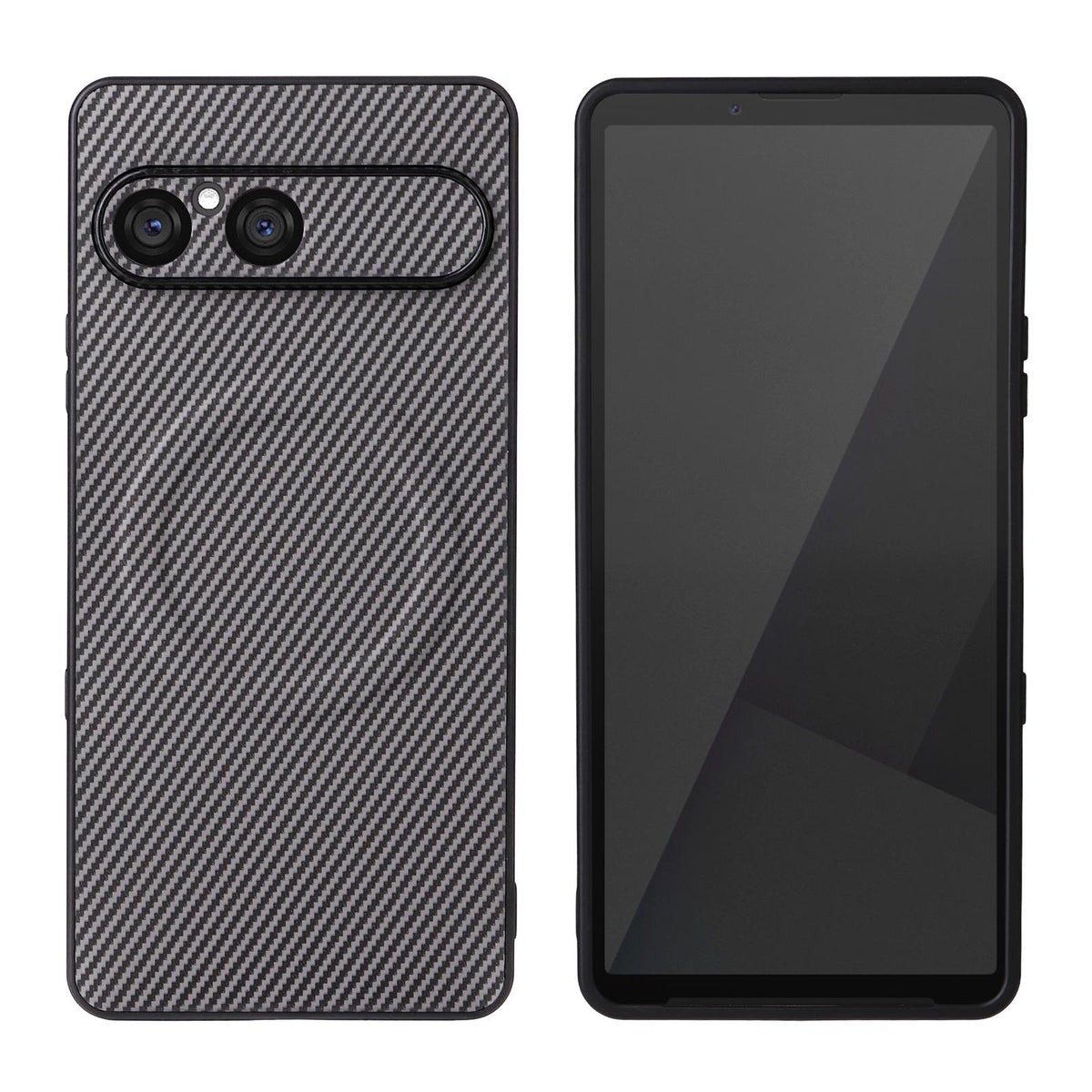 For Sony Xperia 10 VII Precise Cutout Carbon Fiber Texture Vegan Leather Phone Case - Grey - EDA010206107C