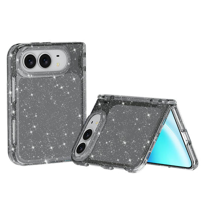 For iPhone Duo Shockproof Terminator Glitter Powder Phone Case - Black - EDA010208401B