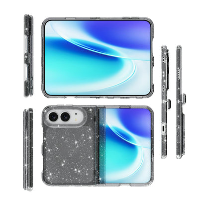 For iPhone Duo Shockproof Terminator Glitter Powder Phone Case - Black - EDA010208401B