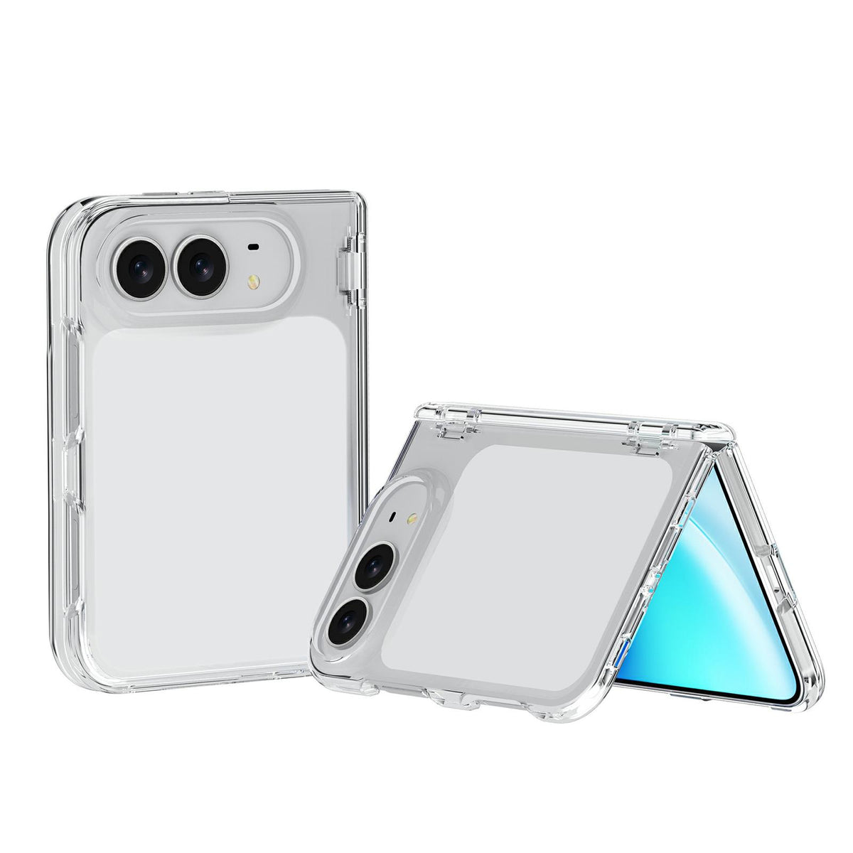 For iPhone Duo Shockproof Terminator PC Integrated TPU Phone Case - Transparent - EDA010208601A