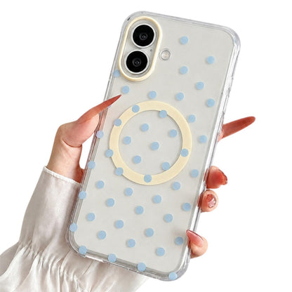 For iPhone 17 Precise Cutout Translucent IMD Dots Pattern Magnetic Phone Case - Light Yellow - EDA010211407B