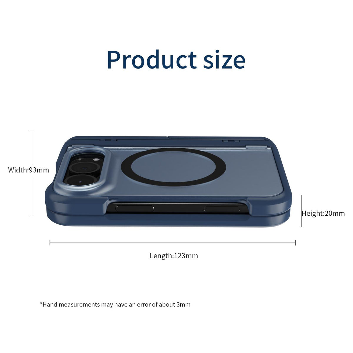 For iPhone Duo Integrated Skin-Friendly Magnetic Phone Case with Holder - Black - EDA010213701D