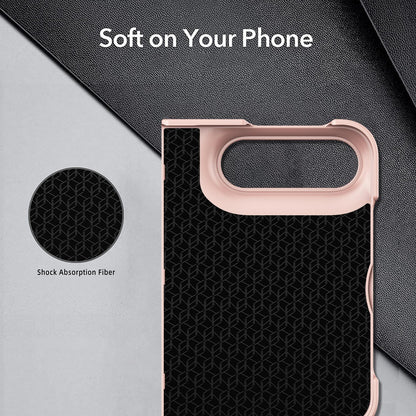 For iPhone Duo Integrated Flip Cover Holder Spray-Coated Finish Magnetic Phone Case - Blue - EDA010213901A