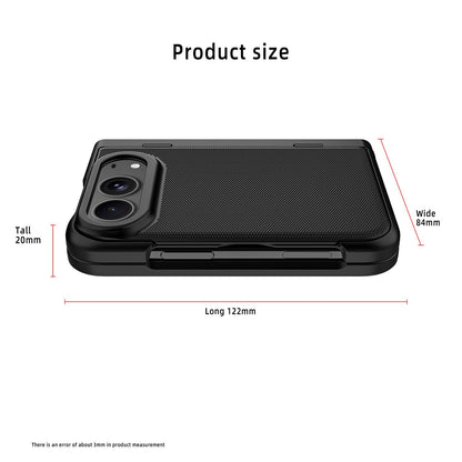 For iPhone Duo Integrated Flip Cover Holder Spray-Coated Finish Magnetic Phone Case - Silver - EDA010213901C