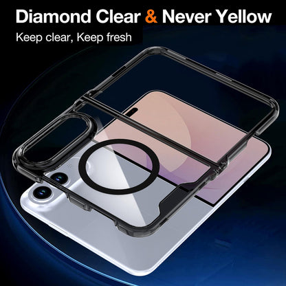 For iPhone Duo Crystal Acrylic Magnetic Phone Case - Black - EDA010214201A