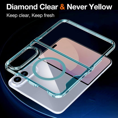 For iPhone Duo Crystal Acrylic Magnetic Phone Case - Blue - EDA010214201B