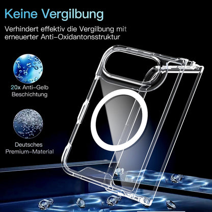 For iPhone Duo Crystal Acrylic Magnetic Phone Case - Transparent - EDA010214201C