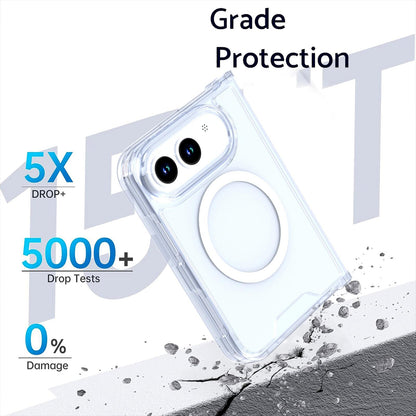 For iPhone Duo Crystal Acrylic Magnetic Phone Case - Transparent - EDA010214201C
