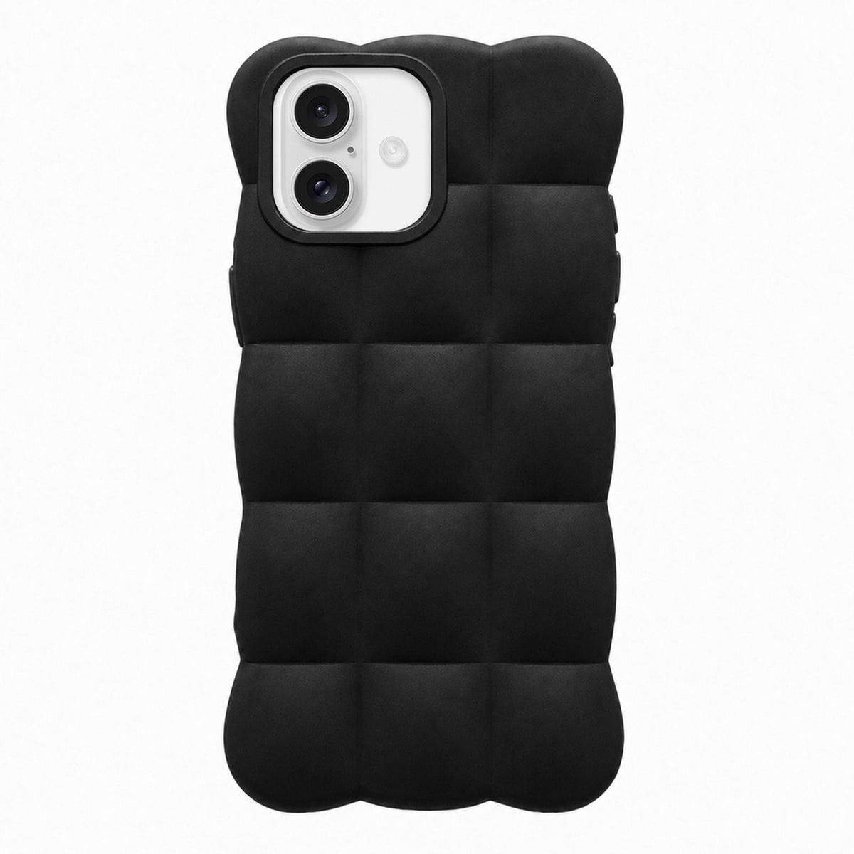 For iPhone 18 Solid Color Cloud Square TPU Phone Case - Black - EDA010214301G