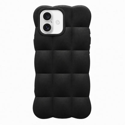 For iPhone 18 Solid Color Cloud Square TPU Phone Case - Black - EDA010214301G