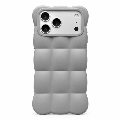 For iPhone 18 Pro Solid Color Cloud Square TPU Phone Case - Grey - EDA010214302A