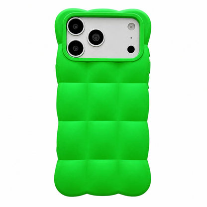 For iPhone 18 Pro Solid Color Cloud Square TPU Phone Case - Bright Green - EDA010214302C