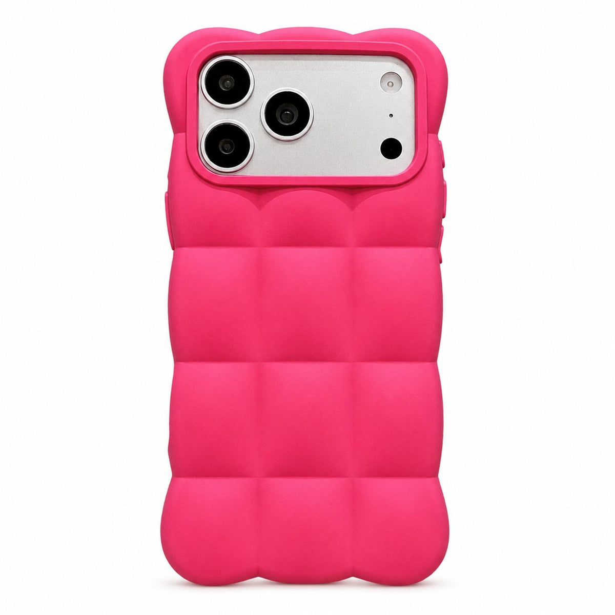 For iPhone 18 Pro Solid Color Cloud Square TPU Phone Case - Rose Red - EDA010214302H