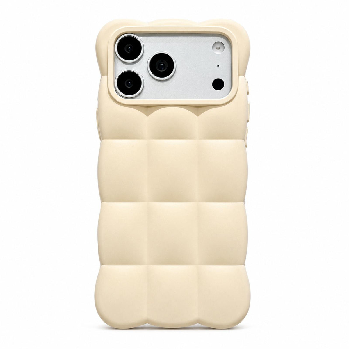 For iPhone 17 Pro Solid Color Cloud Square TPU Phone Case - Beige Yellow - EDA010214305B