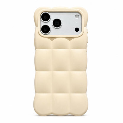 For iPhone 17 Pro Solid Color Cloud Square TPU Phone Case - Beige Yellow - EDA010214305B
