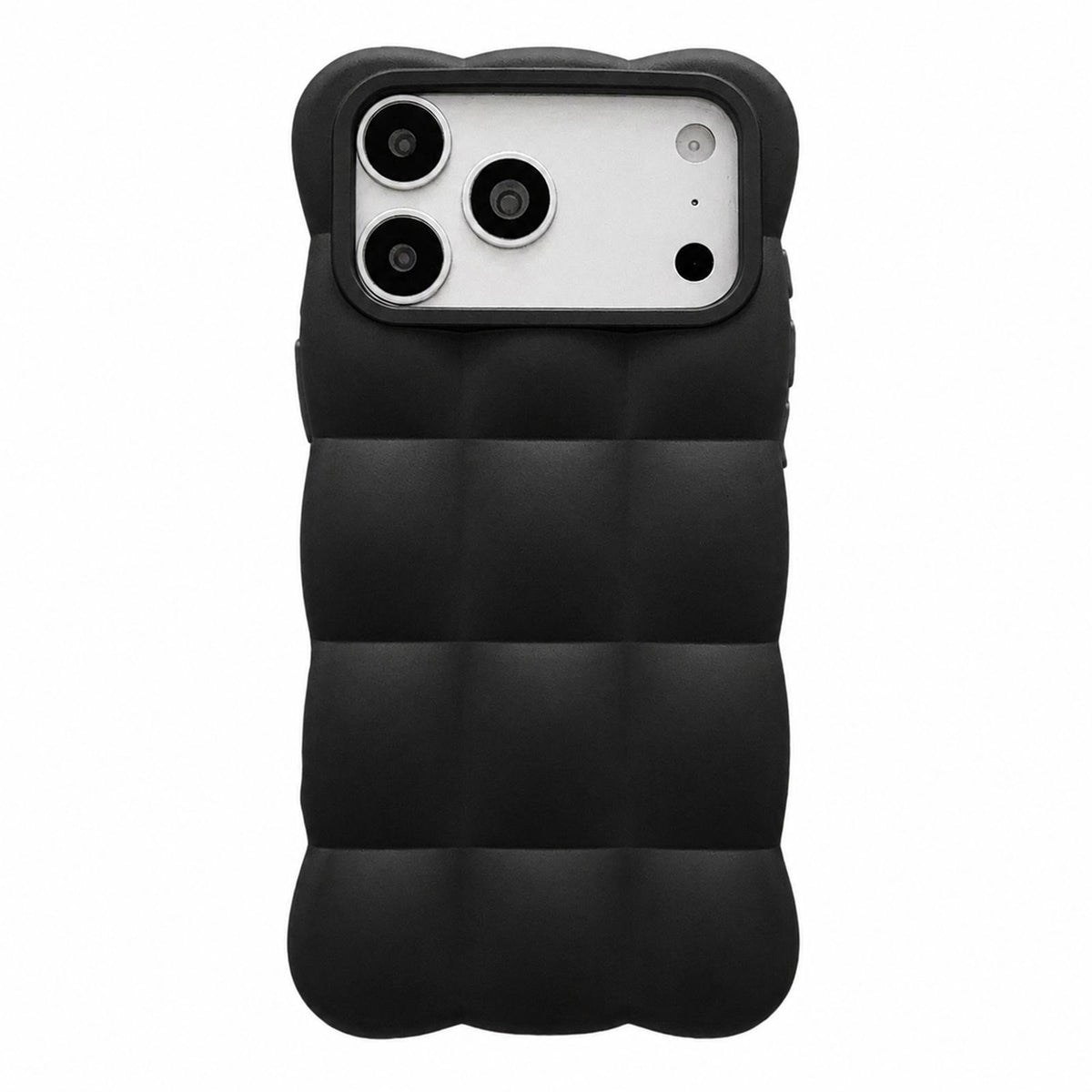 For iPhone 17 Pro Solid Color Cloud Square TPU Phone Case - Black - EDA010214305G