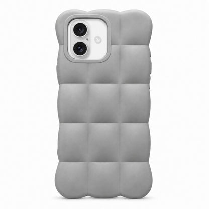 For iPhone 17 Solid Color Cloud Square TPU Phone Case - Grey - EDA010214306A