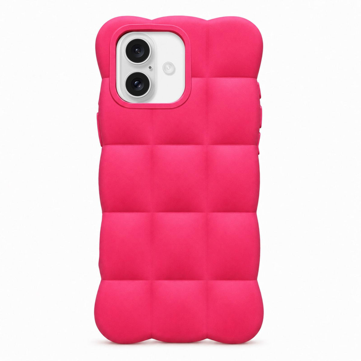 For iPhone 17 Solid Color Cloud Square TPU Phone Case - Rose Red - EDA010214306H
