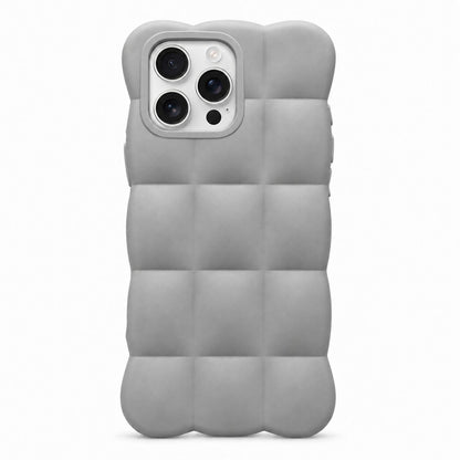 For iPhone 16 Pro Max Solid Color Cloud Square TPU Phone Case - Grey - EDA010214307A