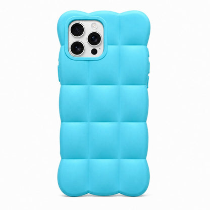 For iPhone 16 Pro Max Solid Color Cloud Square TPU Phone Case - Sky Blue - EDA010214307E