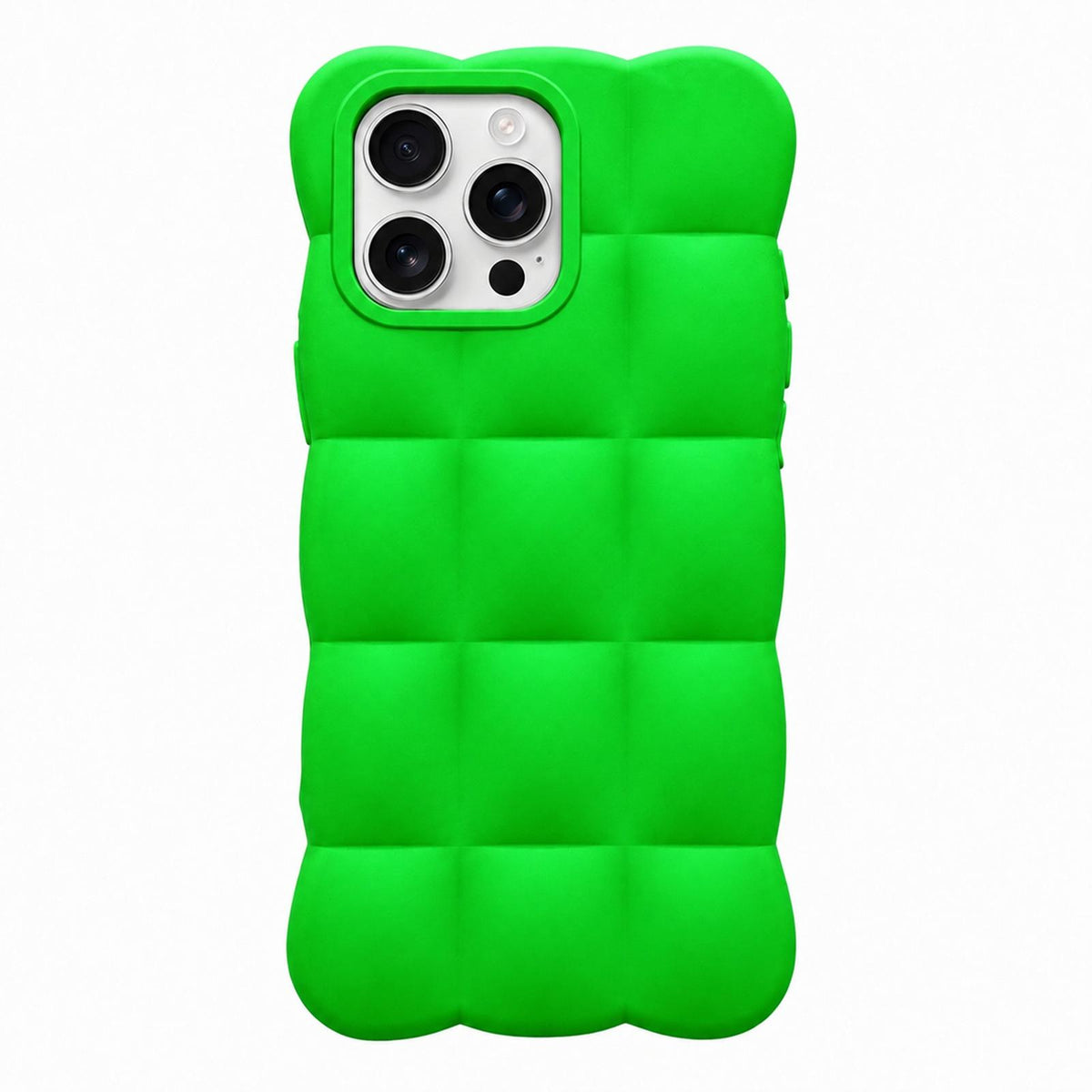For iPhone 16 Pro Solid Color Cloud Square TPU Phone Case - Bright Green - EDA010214308C