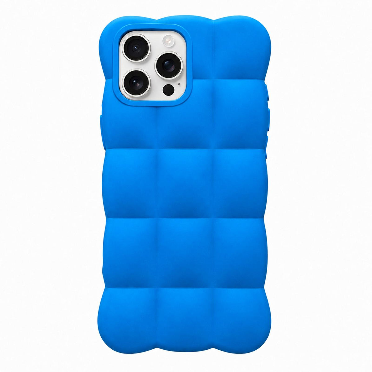 For iPhone 16 Pro Solid Color Cloud Square TPU Phone Case - Blue - EDA010214308D