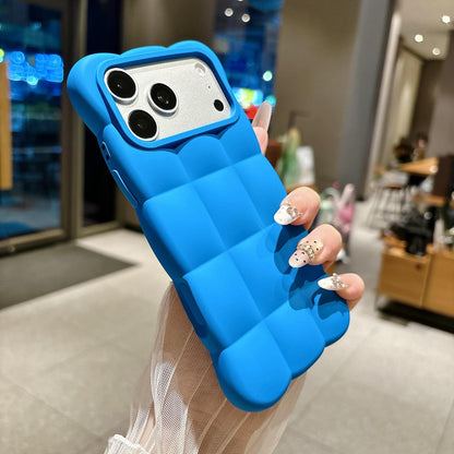 For iPhone 16 Plus Solid Color Cloud Square TPU Phone Case - Blue - EDA010214309D