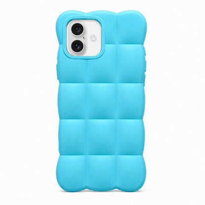 For iPhone 16 Plus Solid Color Cloud Square TPU Phone Case - Sky Blue - EDA010214309E
