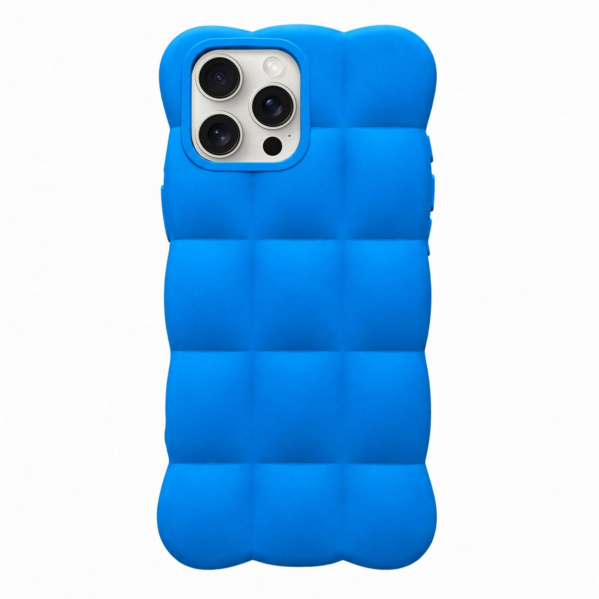 For iPhone 15 Pro Max Solid Color Cloud Square TPU Phone Case - Blue - EDA010214311D