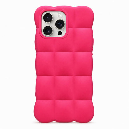 For iPhone 15 Pro Max Solid Color Cloud Square TPU Phone Case - Rose Red - EDA010214311H