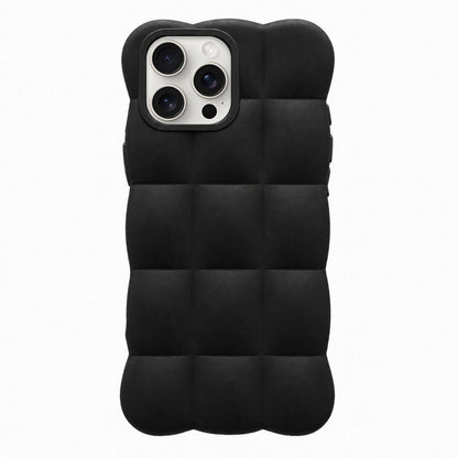For iPhone 15 Pro Solid Color Cloud Square TPU Phone Case - Black - EDA010214312G