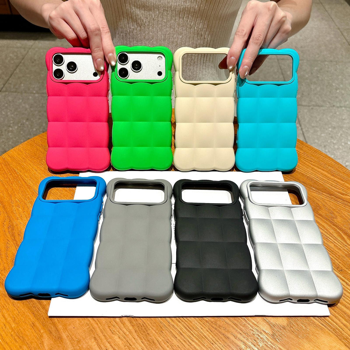 For iPhone 16 Plus Solid Color Cloud Square TPU Phone Case - Rose Red - EDA010214309H