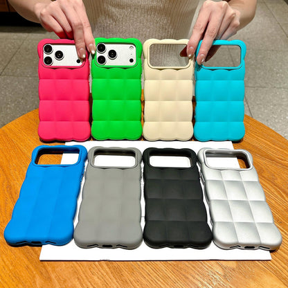For iPhone 16 Pro Max Solid Color Cloud Square TPU Phone Case - Rose Red - EDA010214307H