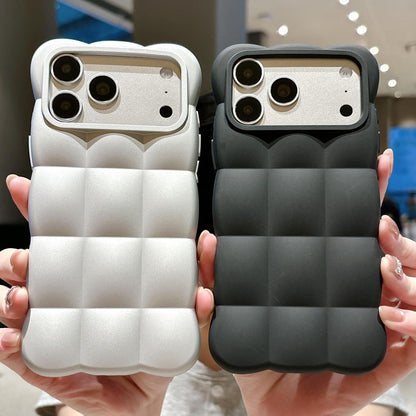 For iPhone 16 Plus Solid Color Cloud Square TPU Phone Case - Rose Red - EDA010214309H