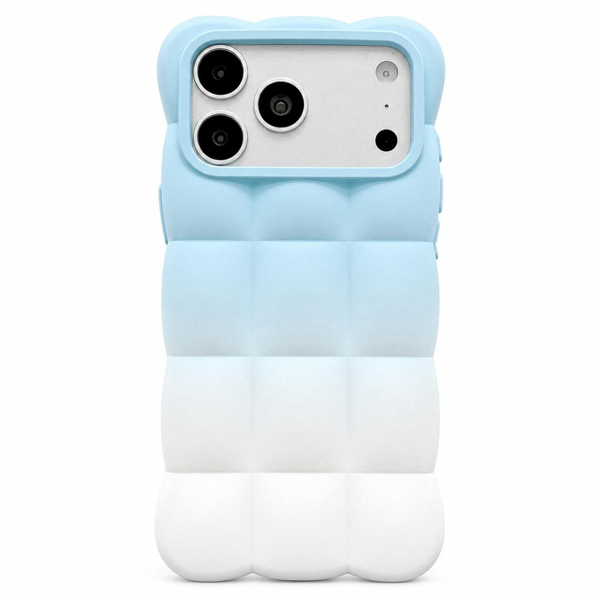 For iPhone 18 Pro Gradient Cloud Square TPU Phone Case - Blue White - EDA010214802A
