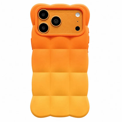 For iPhone 18 Pro Gradient Cloud Square TPU Phone Case - Orange Yellow - EDA010214802C