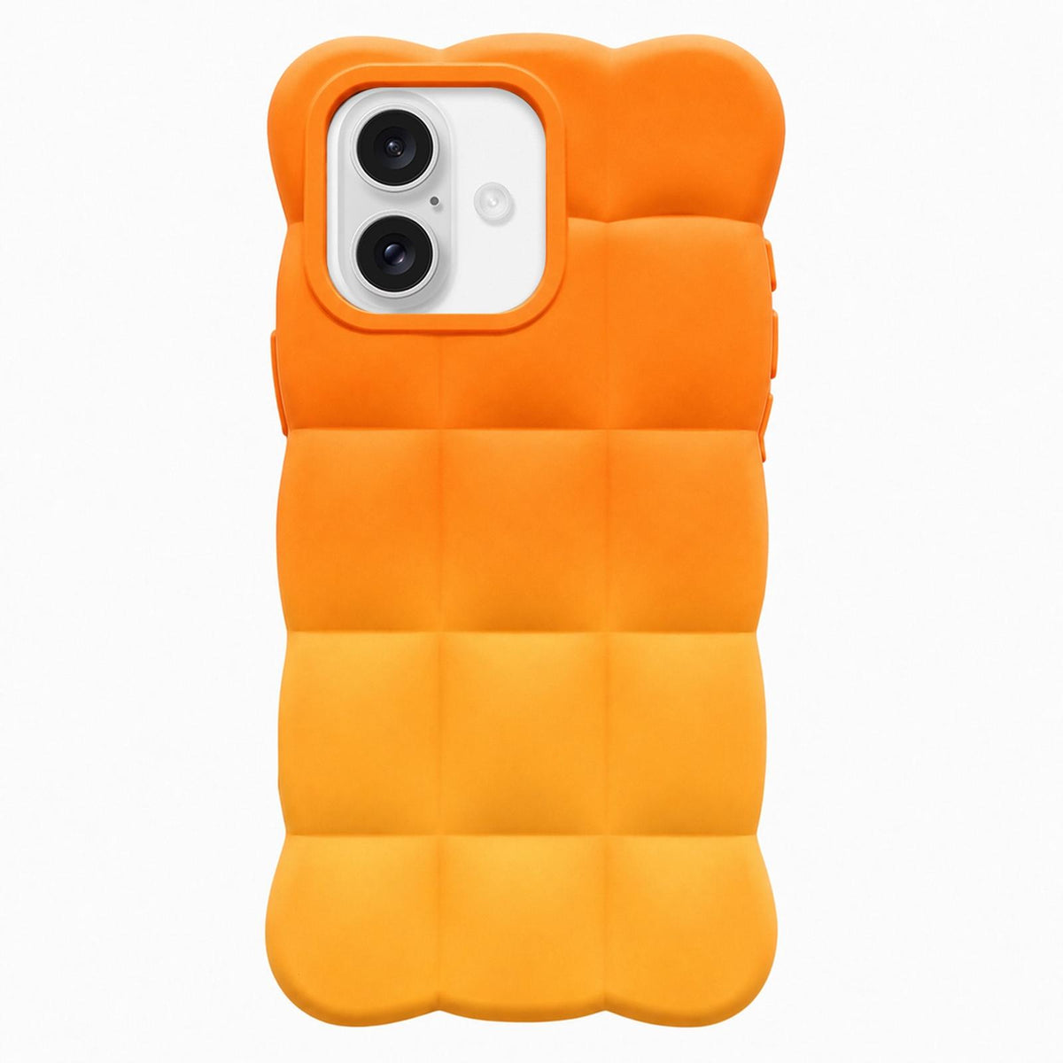 For iPhone 18 Gradient Cloud Square TPU Phone Case - Orange Yellow - EDA010214803C