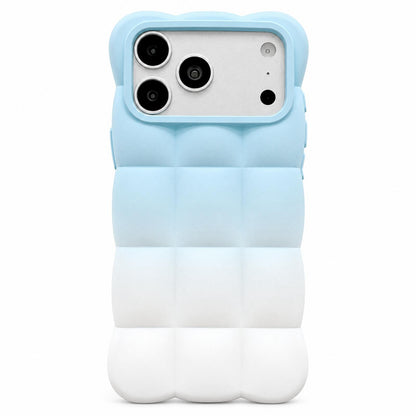 For iPhone 17 Pro Max Gradient Cloud Square TPU Phone Case - Blue White - EDA010214804A