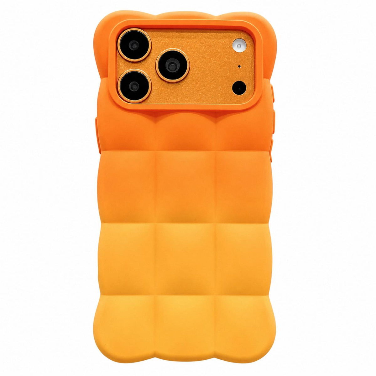 For iPhone 17 Pro Max Gradient Cloud Square TPU Phone Case - Orange Yellow - EDA010214804C