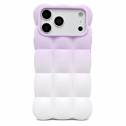For iPhone 17 Pro Gradient Cloud Square TPU Phone Case - Purple White - EDA010214805B